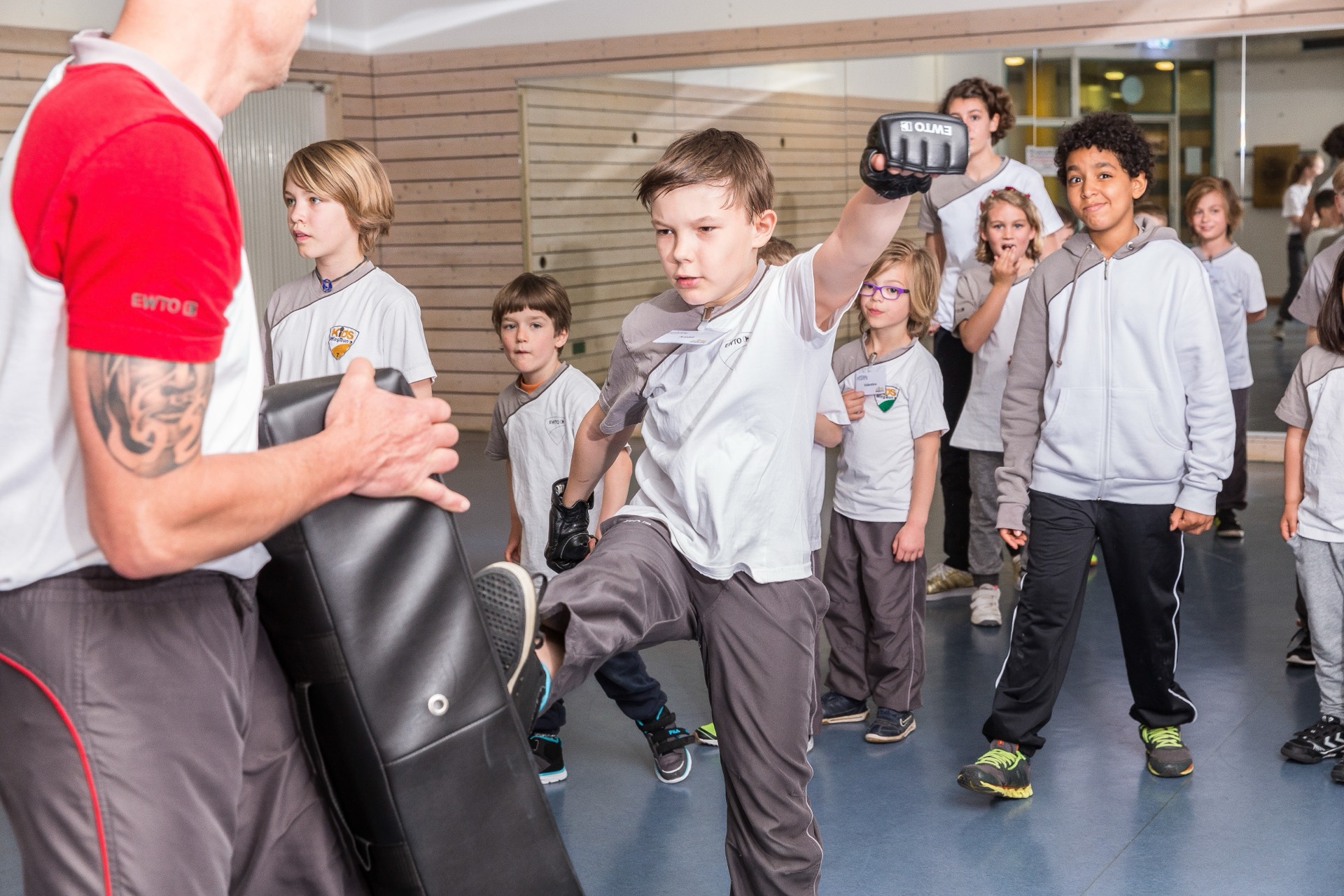 Gewaltprävention, Kindergruppe im Training